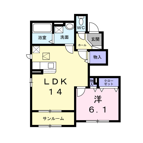メゾンボヌールⅠの間取り