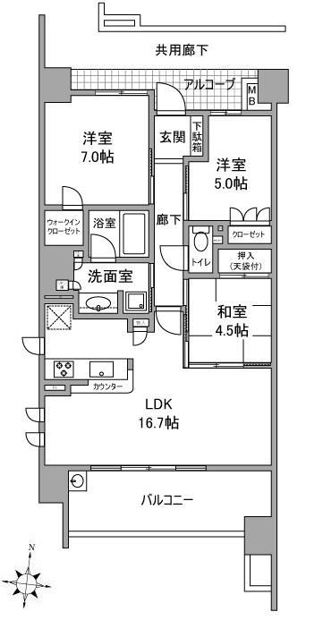 プラウド千里山田の間取り