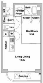 プライムアーバン恵比寿・302号室の間取り