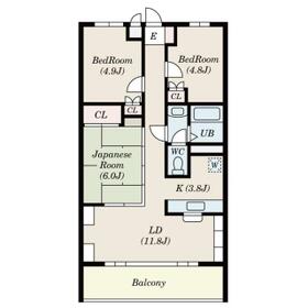グランドール一橋学園Ⅰの間取り
