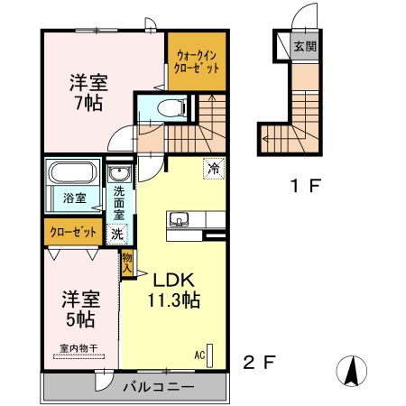 ベラルーチェ南ヶ丘の間取り