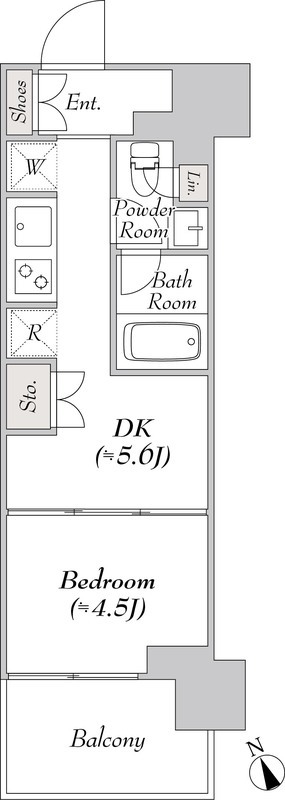ウエリスアーバン水天宮前・321号室の間取り