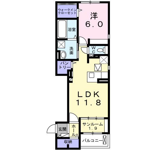 ラ ペ フランⅡの間取り