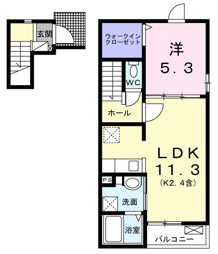 ラ・シモーヌ・メゾン MHの間取り
