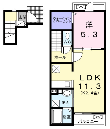 ラ・シモーヌ・メゾン MHの間取り
