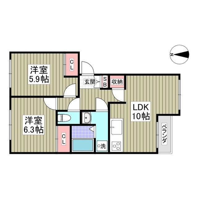 エスポアメゾンAの間取り