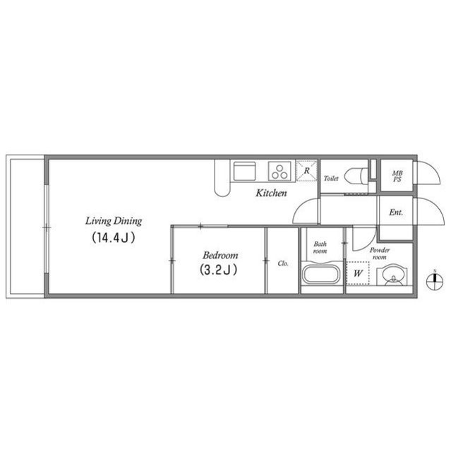 Gramercy Shirakawa Koenの間取り