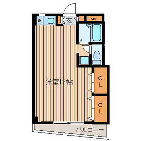 パピヨンヒルズ．・205号室の間取り