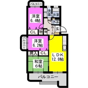 リヴェール伊賀Ⅱの間取り