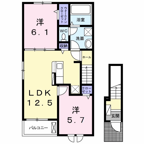 ラ・パーチェ Ⅱの間取り