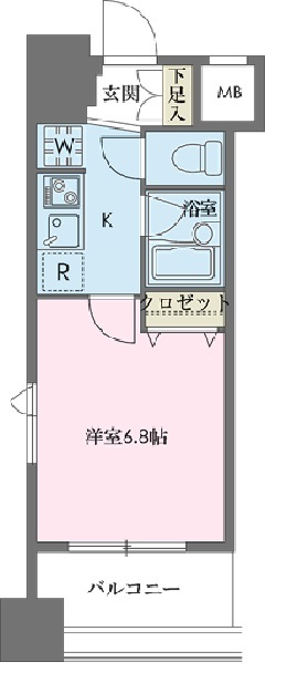 ドゥーエ新川・1308号室の間取り