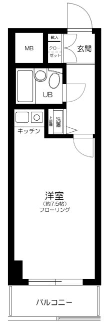 フロント新代田・404号室の間取り