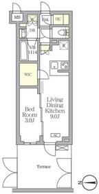 アジールコート都立大学・103号室の間取り