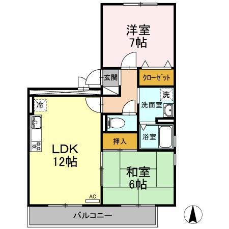 L’Untieune(アンティエーヌ) Aの間取り