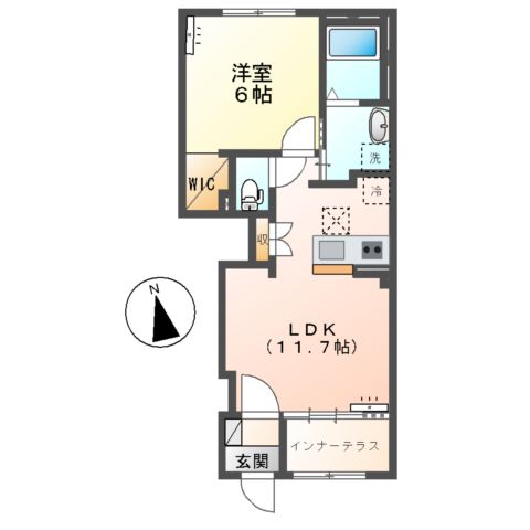 (仮)スターテラスⅡ三峯1丁目新築アパートの間取り