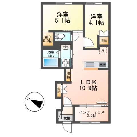 (仮称)Casa ビアンの間取り