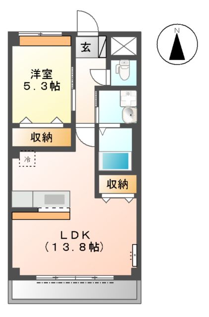 North Garden A棟の間取り