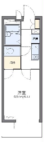 レオパレスボヌール久喜の間取り