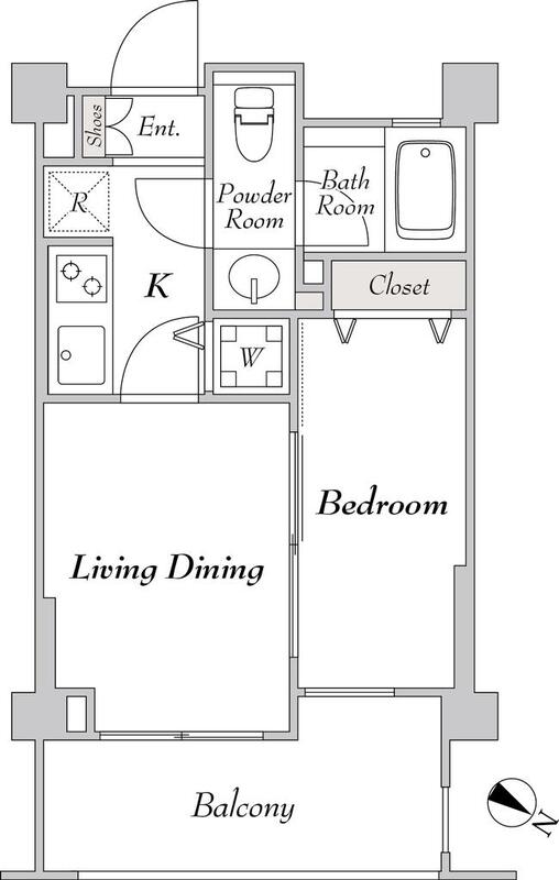 北千束の完工年月(2007年2月)築の賃貸マンションの間取り