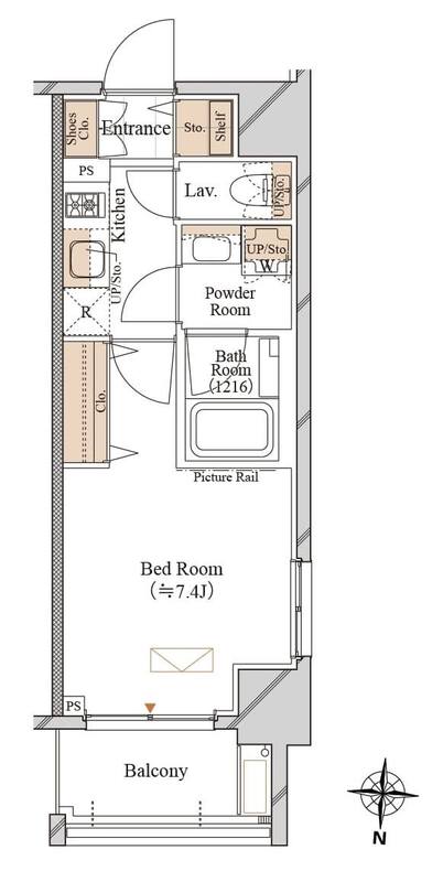 ブランシエスタ両国・0309号室の間取り
