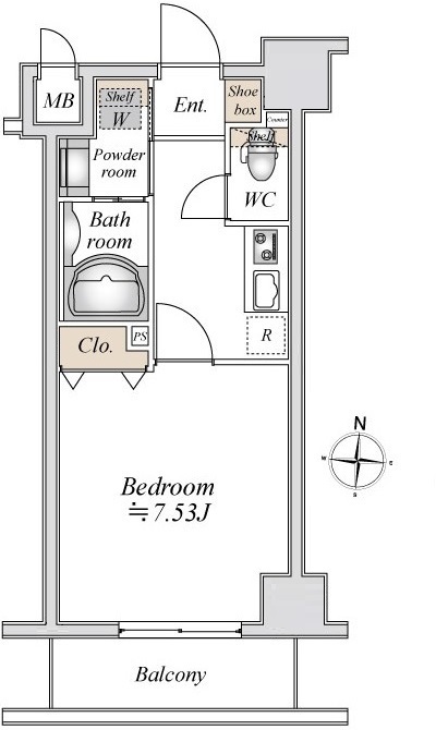リテラス本所吾妻橋・0502号室の間取り
