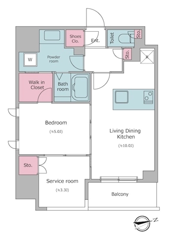 南大井の完工年月(2012年3月)築の賃貸マンションの間取り