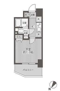 蒲田の完工年月(2005年3月)築の賃貸マンションの間取り
