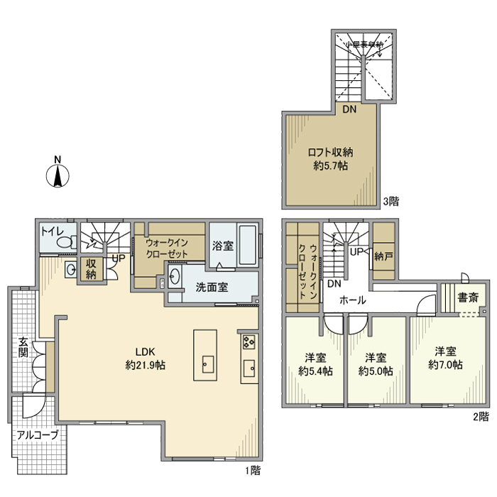 黒笹山手戸建の間取り