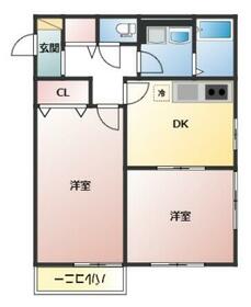 ポプリハイツD棟の間取り