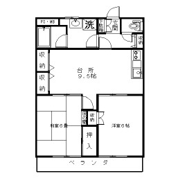 グリーンヒル藤が丘Dの間取り