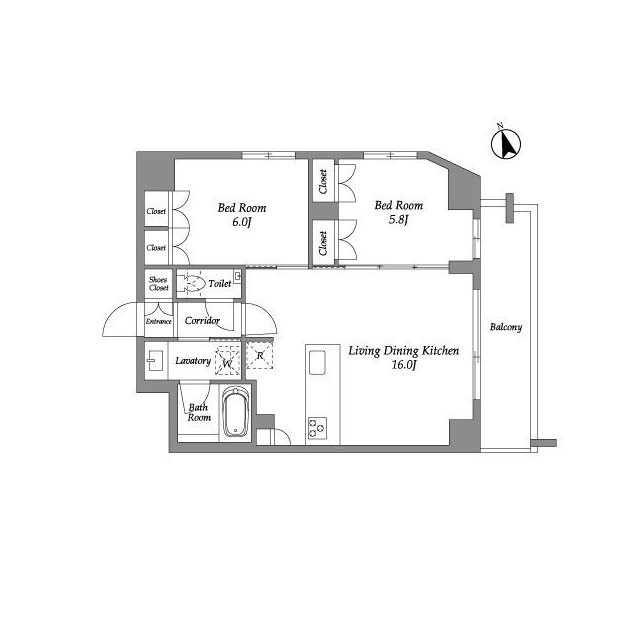 ＥＮｅｔｉａｌ代官山・0703号室の間取り