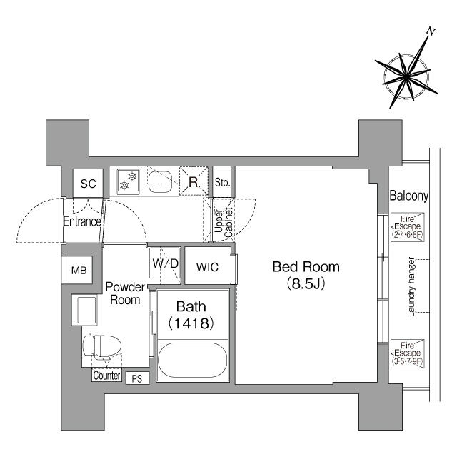 コンフォリア・リヴ新中野SOUTHの間取り