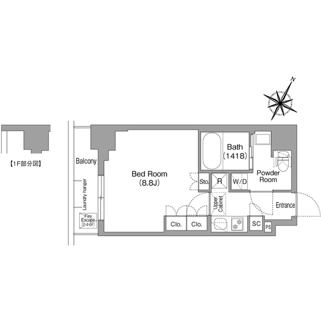コンフォリア・リヴ新中野SOUTHの間取り