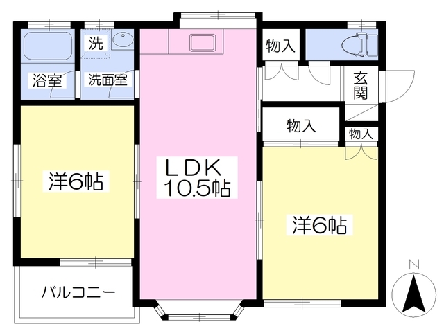 ヴィレッジ真下Bの間取り