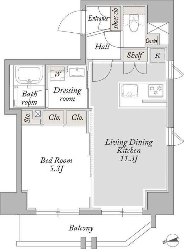 ジオエント御徒町・0902号室の間取り
