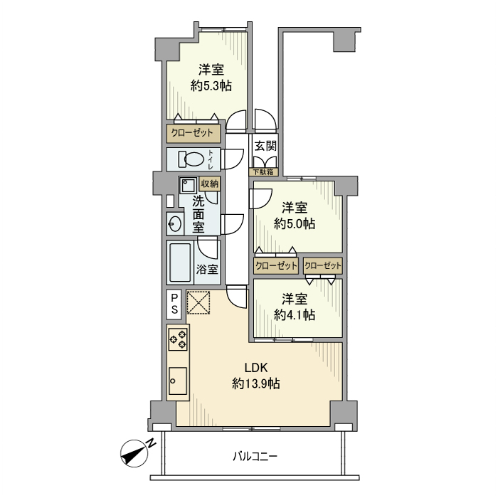 リステージ三浦海岸の間取り