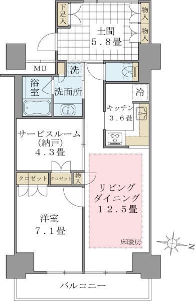 Brillia ist 東雲キャナルコートの間取り