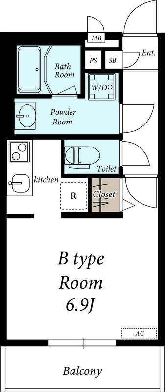 リブリ・リトルズ豊洲・304号室の間取り