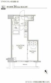 プラウドフラット渋谷富ヶ谷・305号室の間取り