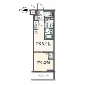 ハーモニーレジデンス東新宿の間取り