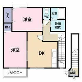 羽鳥の完工年月(1998年3月)築の賃貸アパートの間取り