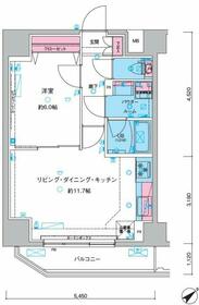 GENOVIA三ノ輪Ⅲskygardenの間取り