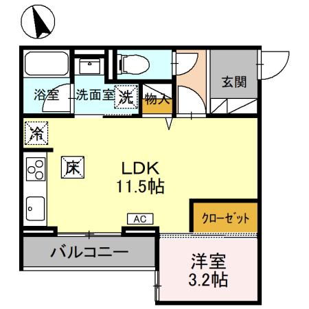 Re TORISIA南大通りの間取り