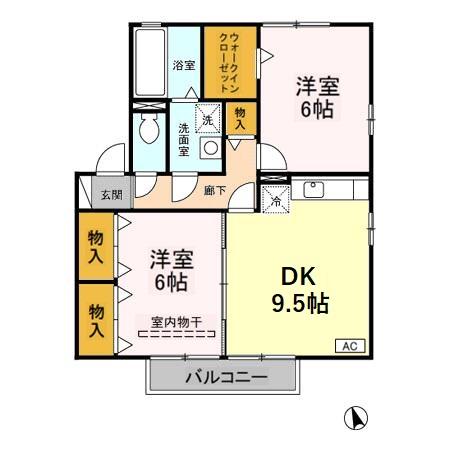 ヴィルセーヌ　Ａ/Ｂの間取り