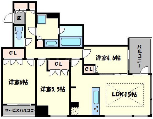 プレサンスレジェンド堺筋本町タワーの間取り