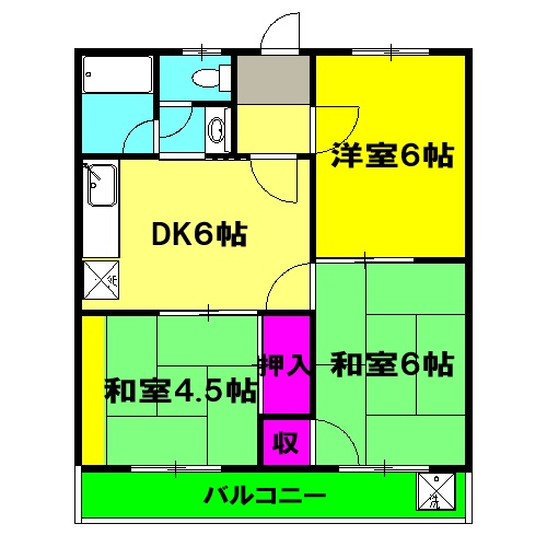 コーポ青島の間取り