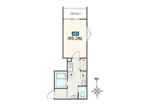 MELDIA京急鶴見の間取り