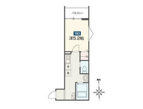 MELDIA京急鶴見の間取り