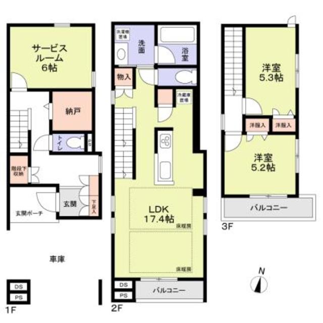 練馬区中村３丁目戸建Ａ棟・A号室の間取り