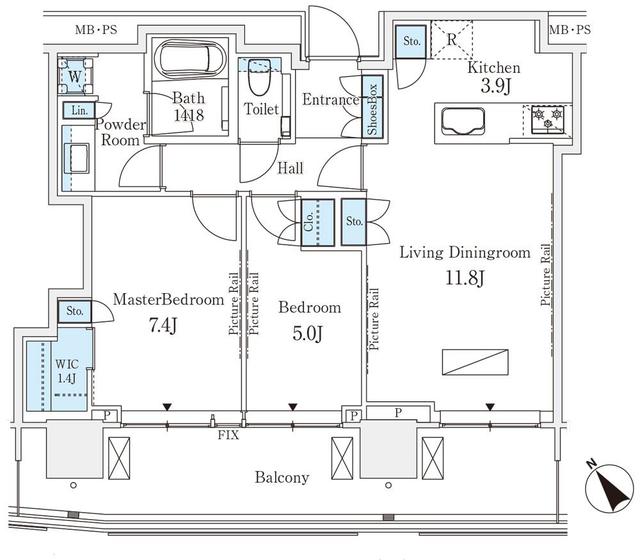 パークコート赤坂檜町ザタワー・2804号室の間取り